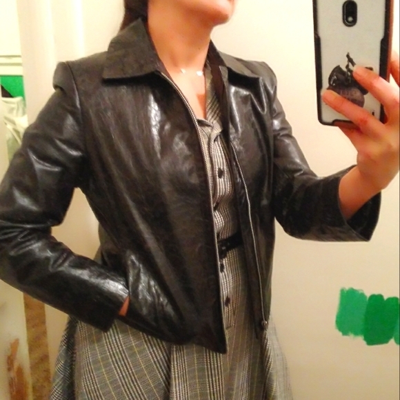 Genuine Leather Euro-Style Moto Jacket - Picture 3 of 16